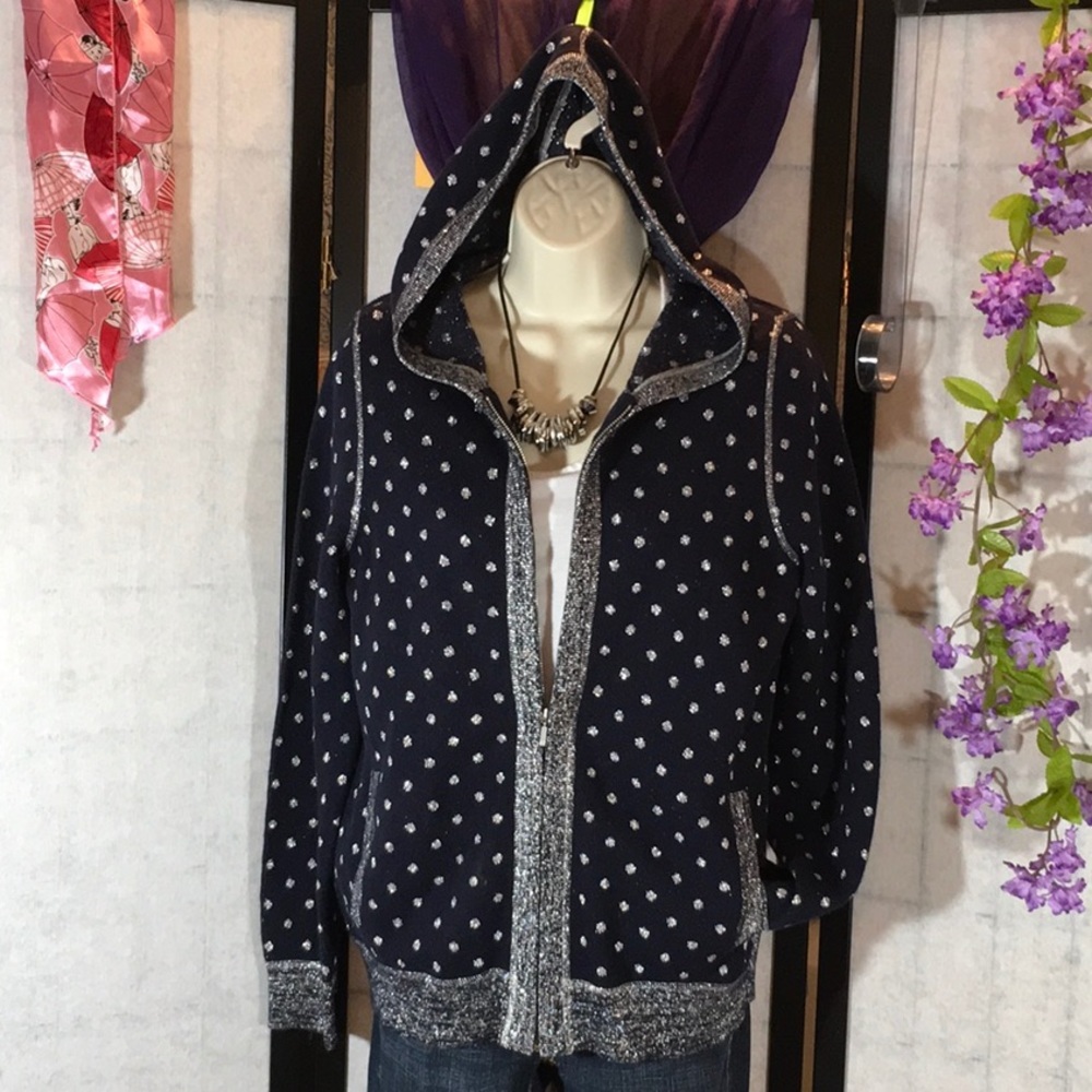 Chico’s Zenergy Blue/silver sweater/jacket